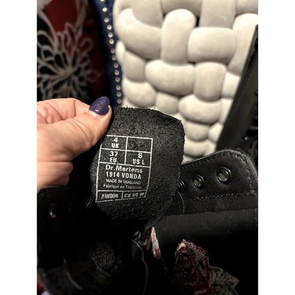 Dr Martens 1914 Vonda Red Rose 14 Eye Boot size 6/EU 37 NWOT - Picture 5 of 6